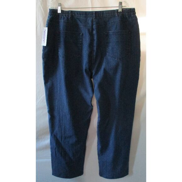 Allison Daley Women's Mid Rise Straight Leg Stretch Zip Front Blue Jeans NWT 16S - Picture 4 of 11